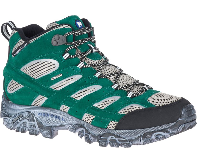 Buty Merrell Moab 2 Mid Wasserdicht X Outdoor Voices - Buty Trekkingowe Męskie Merrell - Zielone/Kol